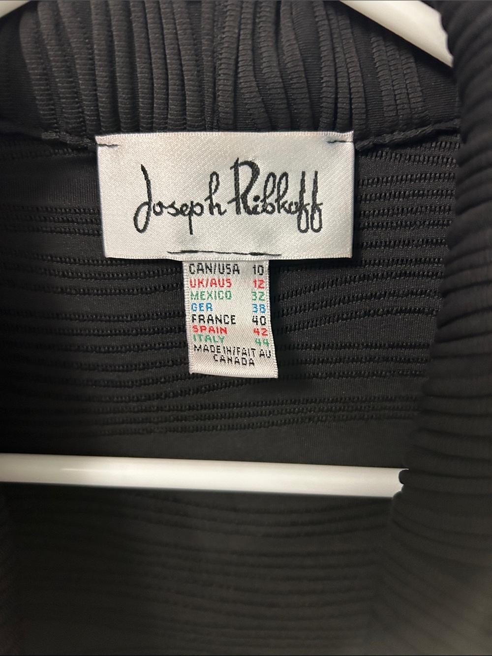 Joseph Ribkoff Black Cropped Textured Open-Front Jacket - Picture 2 of 4